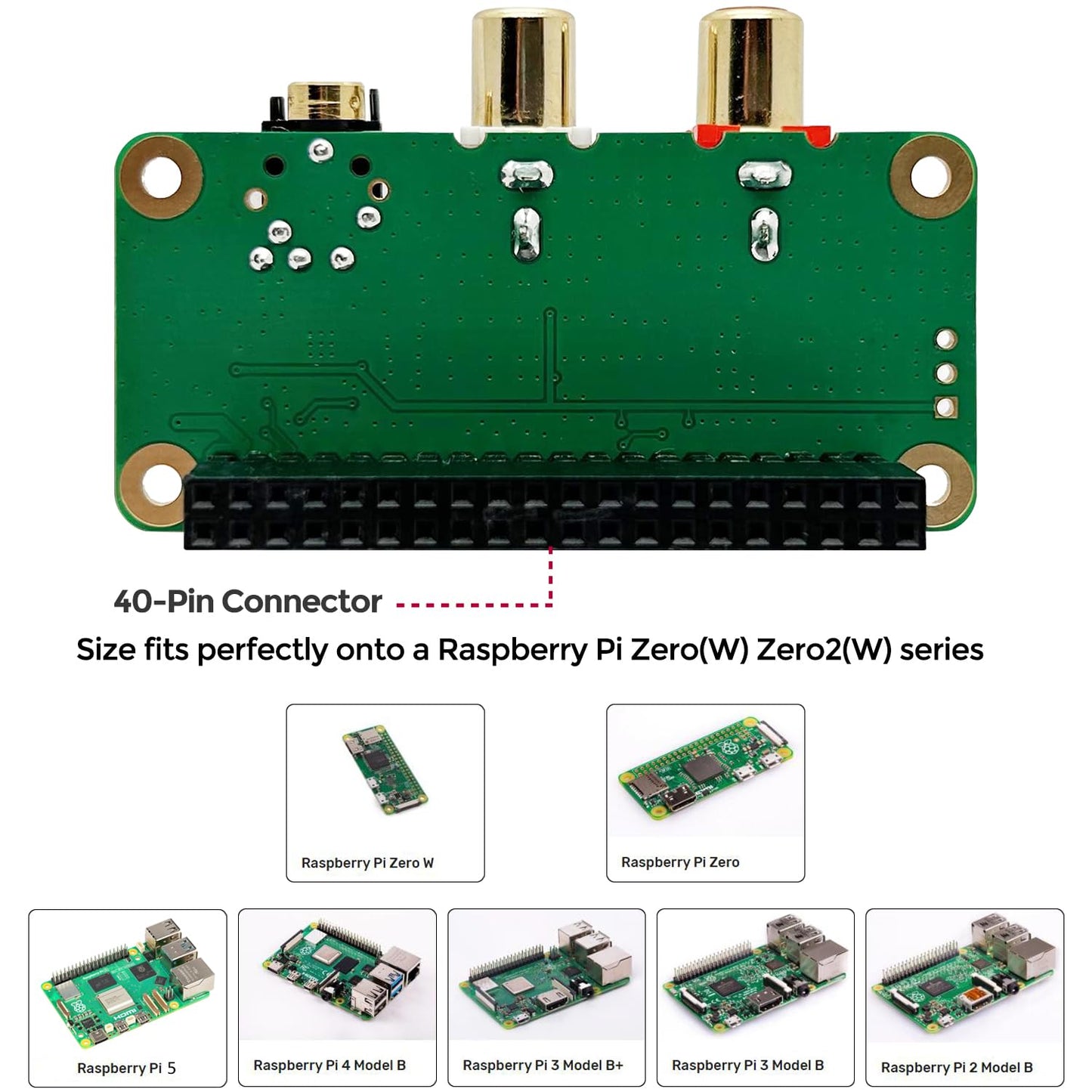 Innomaker Raspberry Pi HiFi DAC MINI HAT PCM5122 HiFi DAC Audio Card Expansion Board for Raspberry Pi Zero/Zero 2/Zero 2W/Pi5/Pi4